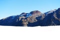 The view on Dolomiti mountains and ski slope