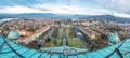 View from dome of the basilica, Esztergom, Hungary, panoramic sc