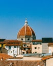 Dome of Florence Cathedral over buildings in the historical center of Florence, Italy Royalty Free Stock Photo