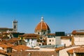 Dome of Florence Cathedral over buildings in the historical center of Florence, Italy Royalty Free Stock Photo