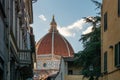 View on dome of Florence Duomo or Basilica di Santa Maria del Fiore cathedral in Florence, Tuscany, Italy Royalty Free Stock Photo