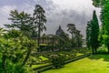 View of the dome of Saint Peter`s Basilica in Rome seen from a garden Royalty Free Stock Photo