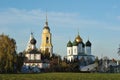 View of the domes of ancient churches in Kolomna