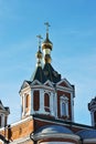 View of the domes of ancient churches in Kolomna