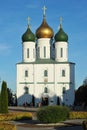 View of the domes of ancient churches in Kolomna