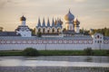 View of the domes of the ancient Tikhvin Assumption monastery