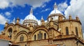 View at the domes of New Cathedral in Cuenca, Ecuador Royalty Free Stock Photo