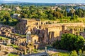 View of Domus Tiberiana in the Roman Forum Royalty Free Stock Photo