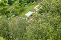 View of Dordogne camping garden from Marqueyssac gardens