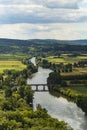 View of the Dordogne river from Domme Royalty Free Stock Photo