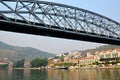 View from the Douro river to Pinhao, vilage in Portugal