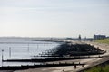 View of Dovercourt Beach with breakwaters