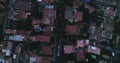 View Down of Barcelona Neighborhood. Aerial, Tild down, drone shot, cityscape.