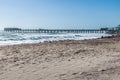 A view down the beach towards the pier at Swakopmund, Namibia