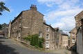 Castle Hill, cobbled street, old houses, Lancaster Royalty Free Stock Photo