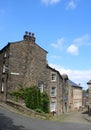 Castle Hill, cobbled street, old houses, Lancaster Royalty Free Stock Photo