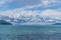 A view down Disenchartment Bay towards the Hubbard Glacier, Alaska Royalty Free Stock Photo