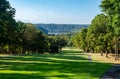 View down golf fairway to Cheat Lake Morgantown Royalty Free Stock Photo