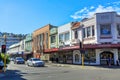 A view down Hastings Street, Napier, New Zealand, showing many historic buildings