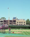 2001 View down the Left Field Line at Wrigley Field