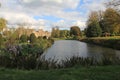 View Down The Long Pond At Forde Abbey, Somerset, UK Royalty Free Stock Photo