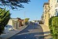 View down modern winding road in the historic districts of san francisco california in the downtown city and