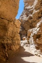 A view down a narrow passageway in the Sesreim Canyon, Namibia