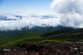 View down from near the summit of Mount Fuji, Japan Royalty Free Stock Photo