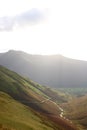 View down Newlands Pass towards Buttermere Cumbria