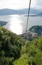 View Down the Open Cablecar at Laveno