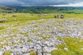 A view down over on limestone pavement on the southern slopes of Ingleborough, Yorkshire, UK Royalty Free Stock Photo