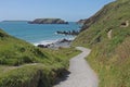 A view down the path to Marloes Sands, Pembrokeshire. Royalty Free Stock Photo