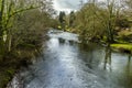 A view down the River Cleddau, Wales from the Llawhaden bridge, an eighteenth-century, grade 2 listed bridge Royalty Free Stock Photo