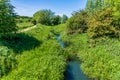 A view down the river Great Ouse from the viaduct at Wolverton, UK