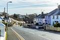 A view down the road leading into the seaside town of Tenby, Pembrokeshire