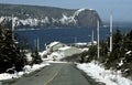 Winter landscape along the coast of Newfoundland Canada, near Flatrock Royalty Free Stock Photo