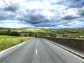 View down the, Rochdale Road, Denshaw, Oldham, UK Royalty Free Stock Photo