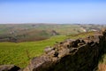 This view is down the Rossendale Valley from the Lancashire Moors. Royalty Free Stock Photo