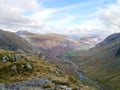 View down the Seathwaite valley, Lake District