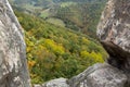 View down from Seneca Rocks in West Virginia