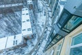 View down from skyscraper