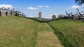 Looking down the Sunken Road at Antietam National Battlefield in Sharpsburg, Maryland, USA.