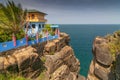 View down of Swami Rock from the Koneswaram Hindu temple in the Trincomalee, Sri Lanka