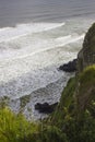 A view of Downhill Beach from the cliff top at Mussenden Temple in the Downhill Demesne in County Londonderry in Northern Ireland Royalty Free Stock Photo