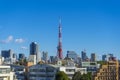Downtown area of Tokyo city near the Tokyo Tower, the most iconic landmark in the city.