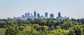A view of the downtown Atlanta skyline from Buckhead Royalty Free Stock Photo