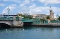 View of downtown Bridgetown, the capital and largest city in Barbados