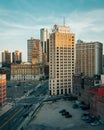 View of downtown cityscape in Detroit, Michigan Royalty Free Stock Photo