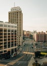 View of downtown cityscape in Detroit, Michigan Royalty Free Stock Photo