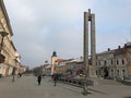 Street view from downtown Cluj Napoca Royalty Free Stock Photo